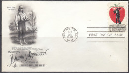 SALE !! 50 % OFF !! ⁕ USA 1966 ⁕ Johnny Appleseed / Folklore 5c. ⁕ FDC Cover, Leominster - 1961-1970