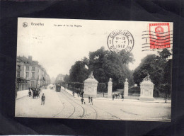 124577          Belgio,      Bruxelles,   Le  Parc  Et  La  Rue  Royale,   VG  1912 - Panoramische Zichten, Meerdere Zichten