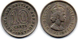 MA 25215  / Malaya 10 Cents 1957 H TB - Malesia