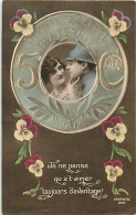 Themes Div- Ref TT726-guerre 1914-18-militaires-patriotique -couple Representation Monnaies -piece De 5 Centimes - - Münzen (Abb.)