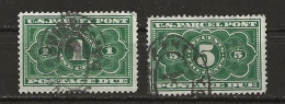 Etats-Unis  Colis Postaux  N° 13 & 15  (1912) - Paketmarken