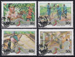 MiNr. 167 - 170 Südafrika, Venda 1988, 21. Jan. Kaffee-Industrie - Mit ET-Eckstempel - Venda