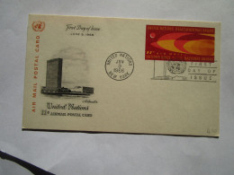 FDC USA United Nation 11e Airmail Postal Card - Maximumkarten (MC)