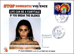 ALGERIJE 2016 FDC Domestic Violence Familiale Kardashian Family Häusliche Gewalt Violencia Violenza Sun Soleil Women - Autres & Non Classés