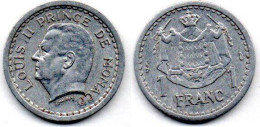 MA 25230  / Monaco 1 Franc 1943 TTB - 1922-1949 Louis II.