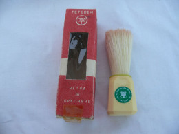 Vинтаге "TETEVEN" Shaving Brush Made In Bulgaria Original Box 80s #1824 - Accesorios