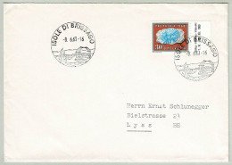 Schweiz / Helvetia 1960, Brief Isole Di Brissago - Lyss, Pro Patria, Insel / Ile / Island - Eilanden