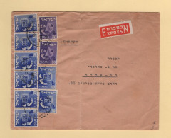 Israel - Lettre En Expres - 1955 - Brieven En Documenten