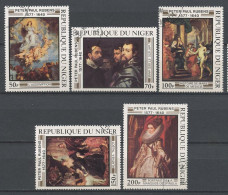 NIGER 1978 N° 427/431 Oblitérés Superbes C 2.25 € Peintures Painting Rubens Tableaux L'Assomption Marquise De Spinola - Niger (1960-...)