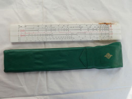 Vintage Slide Rule Skala Poland SLPP Calculator In Green Plastic Case #1841 - Other & Unclassified