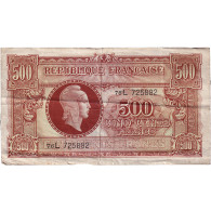 France, 500 Francs, Marianne, 1945, 76L725882, TB+, Fayette:VF 11.1, KM:106 - 1943-1945 Marianne