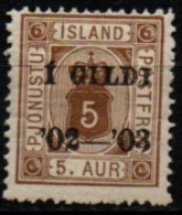 ISLANDE 1902 * DENT 14x13.5 - Dienstmarken