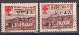 ITALIA - Trieste-Zona B -1948 Mi 1 - DARK AND LIGHT - RED CROSS - USED - Used