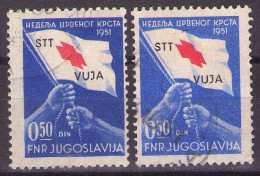 ITALIA - Trieste-Zona B -1951 Mi 3 - DARK AND LIGHT - RED CROSS  - USED - Used