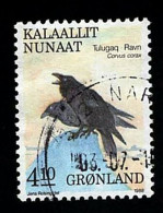 1988 Common Raven  Michel GL 182 Stamp Number GL 180 Yvert Et Tellier GL 170 Stanley Gibbons GL 175 Used - Usati