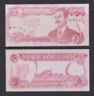 IRAQ -  1992 5 Dinars UNC  Banknote - Iraq