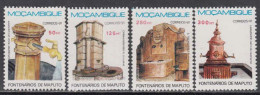 1991 Mozambique Fountains Complete Set Of 4 MNH - Mozambique