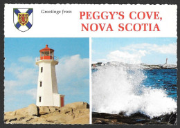 Lighthouse  Phare - Nova Scotia  Nouvelle-Écosse - Greetings From Peggy's Cove Nova Scotia - By H.S. CROCKER - No: 319-C - Autres & Non Classés