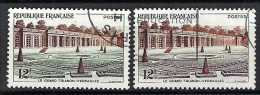 FRANCE Ca.1956: 2x Le Y&T 1059 Obl., Var. "sol Violet-gris Au Lieu De Vert" - Used Stamps