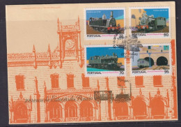 Portugal 1990 Locomotives First Day Cover - Unaddressed - Lettres & Documents