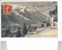 Carte De Chamonix Et Le Mont Blanc ( Au Dos Tampon Hôtel Couttet )  Envoyé à L' Instituteur De Sully Sur Loire - Chamonix-Mont-Blanc