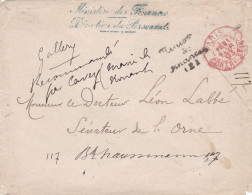 France - 1893 Paris Official Minister Of Finance Cover To Paris Senate - Lettres & Documents