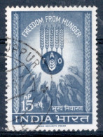 India 1963 Single Stamp Celebrating Freedom From Hunger. - Usati
