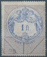 AUSTRIA-L'AUTRICHE-ÖSTERREICH,1880 Hungary Revenue Stamp Tax Fiscal,1ft,1forint,Used - Revenue Stamps