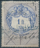 AUSTRIA-L'AUTRICHE-ÖSTERREICH,1880 Hungary Revenue Stamp Tax Fiscal,1ft,1forint,Used - Fiscale Zegels