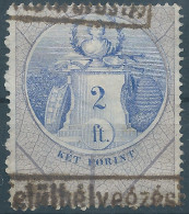 AUSTRIA-L'AUTRICHE-ÖSTERREICH,1880 Hungary Revenue Stamp Tax Fiscal,2ft,2forint,Obliterated - Fiscale Zegels