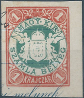 Hungary-MAGYAR,MAGY.KIR.1890 Revenue Tax Fiscal,1Kr,1 KRAJCZÁR,Used - Fiscales