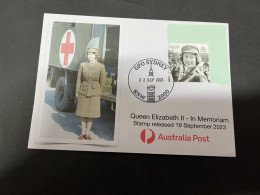 (24-9-2023) (2 U 2 A) Queen Elizabeth II In Memoriam (special Cover) Red Cross WWII (released Date Is 19 September 2023) - Storia Postale