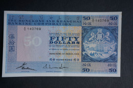 (M) 1983 HONG KONG OLD ISSUE - HSBC 50 DOLLARS ($50) #A/6 140769 - Hong Kong