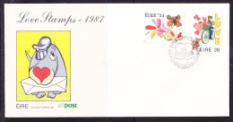 Ireland 1987 Love  First Day Cover - Unaddressed - Covers & Documents