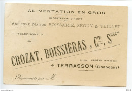 Terrasson Carte Publicitaire Crozat Boissiéras - Terrasson-la-Villedieu