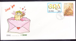 Ireland 1989 Love First Day Cover - Unaddressed - Covers & Documents