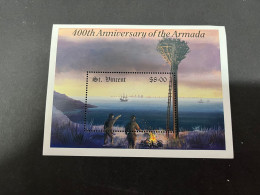 24-9-2023 (stamp) St Vincent (mint) Sail Ship 400th Anniversary Of Armada Mini-sheet - Cricket