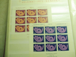 Europa Feuille Blad Sheet  1390/1391  Mnh Neuf ** Année 1973 Yugoslavia Yougoslavie Jugoslavija - 1973