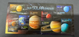 24-9-2023 (stamp) Australia - Used (as Seen On Scans) Our Solar System - Mini-sheet (9 Planets) - Blocks & Sheetlets