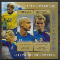 GRENADE  BF 635    * *   ( Cote 9e ) Cup 2002  Football  Soccer Fussball Suede Larsson Alexandersson - 2002 – Corea Del Sur / Japón