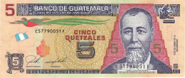 GUATEMALA P122Ab 5 Quetzal 2018 #C/F  UNC. - Guatemala