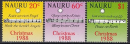 NAURU 354-356,unused,Christmas 1988 - Nauru