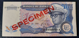 Zaire 100 New Zaires SPECIMEN P33S UNC - Zaïre