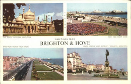 11966414 Brighton Hove Royal Pavilion West Pier And Front From Hove Peace Statue - Altri & Non Classificati