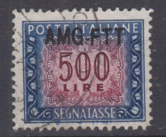 TRIESTE ZONA A 1949-54 SEGNATASSE 500 LIRE VIOLETTO N.28 USATO - Afgestempeld