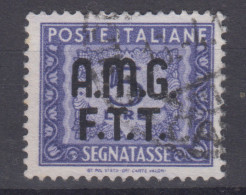 TRIESTE ZONA A 1947-49 SEGNATASSE 5 LIRE VIOLETTO N.9 USATO - Afgestempeld