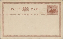 WESTERN AUSTRALIA 1890 - ½ D BROWN SWAN - POST CARD COLOR IVORY OCHER - MINT CONDITION (see Picture) - Storia Postale