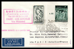 FFC Lufthansa  Paris-Los Angeles Via Montreal    08/01/1969 - Premiers Vols