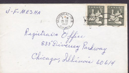 Canada Slogan Flamme 'Star' MONTRAL P.Q. 1967 Cover Lettre CHICAGO Illinois United States 2- & 3- Sided Perf. Christmas - Covers & Documents