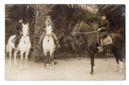 CPA 3443 - MILITARIA - Carte Photo Militaire - Saphis Algériens à Cheval - BISKRA ( Algérie ) - Personnages